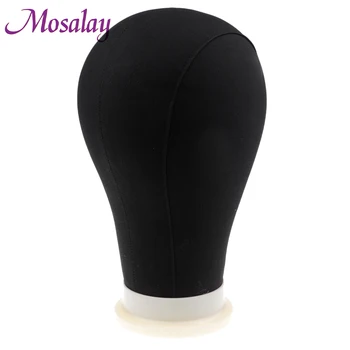 

Black Wig Stand Canvas Block Doll Head Training Mannequin Head Display Styling Mannequin Manikin Head 21"/22"/23" Make Wigs