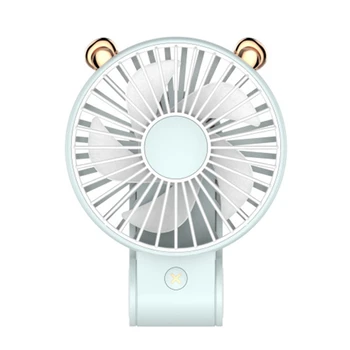 

Mini Bear Fan Rechargeable USB Fan Portable Handheld Fan 3-Speed Mini USB Handy Small Desktop USB Cooling Fan Cooler Blue
