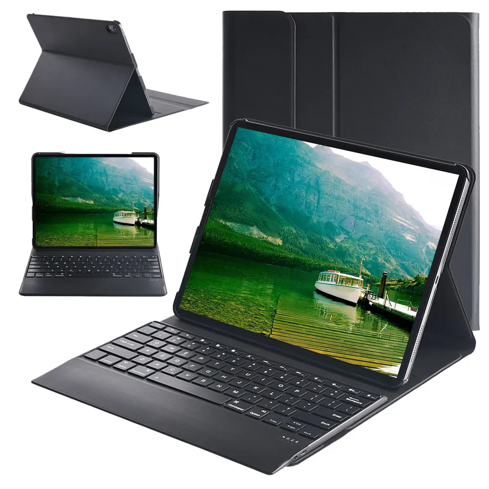 Bluetooth беспроводная клавиатура-чехол для iPad Pro 12,9 дюйма чехол ультра тонкий ударопрочный чехол Кожаная клавиатура умный чехол