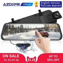 AZDOME PG02 Автомобильный видеорегистратор Камера 10 "Stream Media Зеркало заднего вида FHD 1080P GPS Dash Cam Регистратор Видеорегистратор 720P Задняя камера