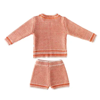 

Baby Girls Set Cotton Autumn Spring Knit Baby Clothes Set Handmade Woolen Baby Boys Clothing Set Infant Newborn Baby 's Set