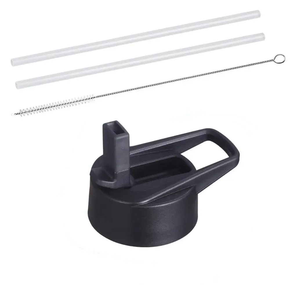 

Straw Lid for Hydro Flask Wide Mouth Water Bottle with 2 Straws and 1 Brush