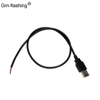 

DC5V USB connector line 50CM 100CM 2pin connector line for 3528/5050/5630 LED monochrome strip LED accessories led strip cable