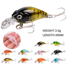 Leurre méné rigide de type poisson nageur japonais, appât artificiel idéal pour la pêche en surface, à la mouche ou au bar, Wobbler, Crankbait, 45mm, 3.5g, 1 pièce 