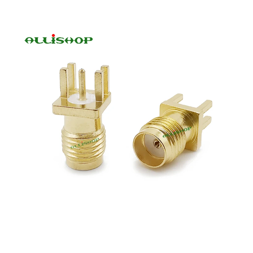 ALLISHOP 100 шт. Горячий Конец Запуска PCB Крепление SMA женский штекер прямой SMA женский RF разъем адаптера