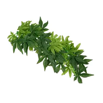 

Simulation Fake Leaves Reptile Animals Aartificial Plants Terrarium Rattan And Leaves With Suction Cup Habitat Decoration