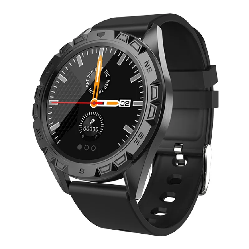 Black-Silicone strap Смарт-часы для мужчин, пульсометр, измеритель артериального давления, напоминание о звонках, фитнес-трекер, водонепроницаемые многоязычные Смарт-часы, Android IOS - Цвет: Black-Silicone strap