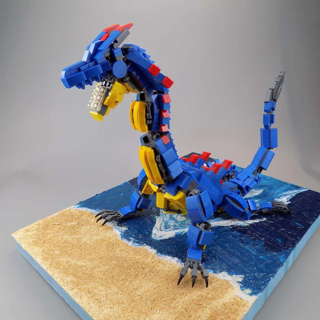 891 шт. MOC гигантский Монстр морской дракон модель сборки маленькая частица строительные блоки обучающая игрушка набор строительство и строительство