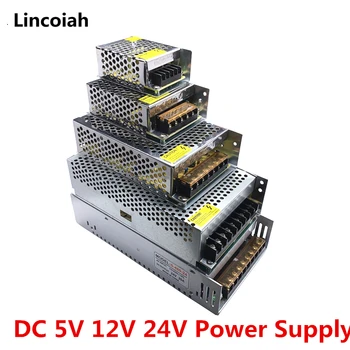 LED 스트립 조명용 스위치 전원 공급 장치 변압기, WS2812B, WS2811, SK6812, WS2801, SK9822, APA102, 5V, 12V, 24V, 1A, 2A, 3A, 5A, 6A, 8A, 10A