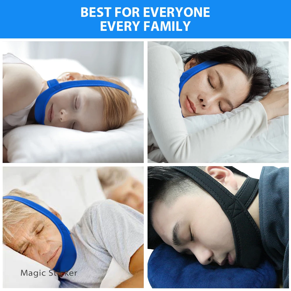 Женский и мужской ремень для храпа Genkent черный сна с защитой от храпа|snoring chin|anti