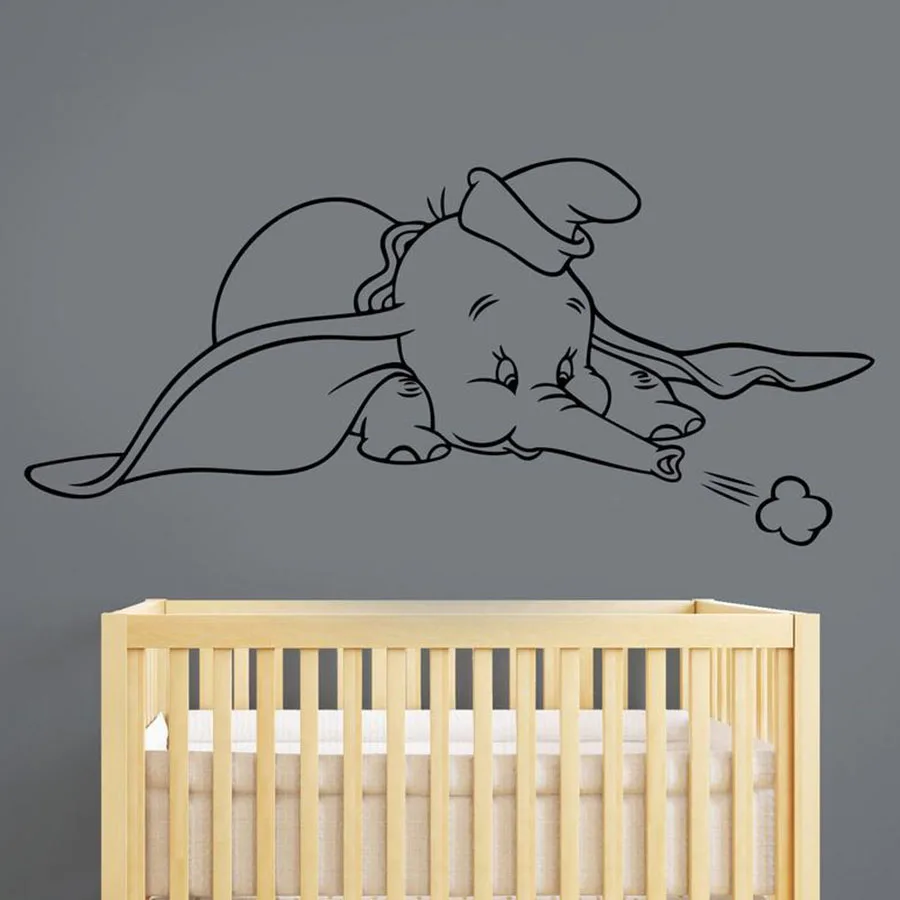 Dumbo стикер на стену виниловая наклейка милые Мультяшные животные художественные