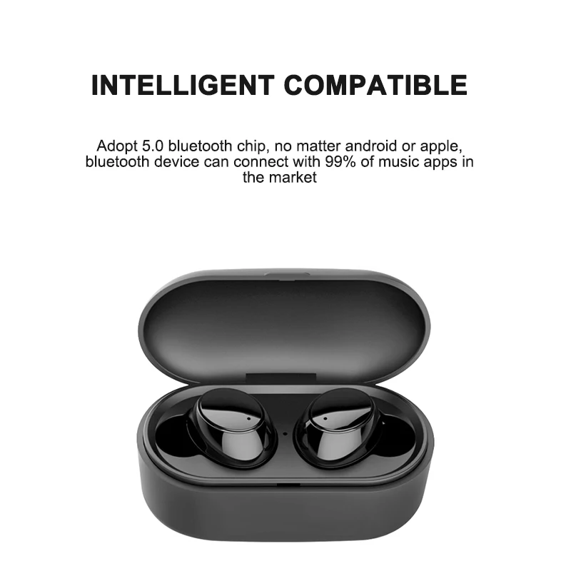 Беспроводные Bluetooth наушники TWS Bluetooth 5,0, стерео наушники с басами, водонепроницаемые наушники с шумоподавлением, игровая гарнитура