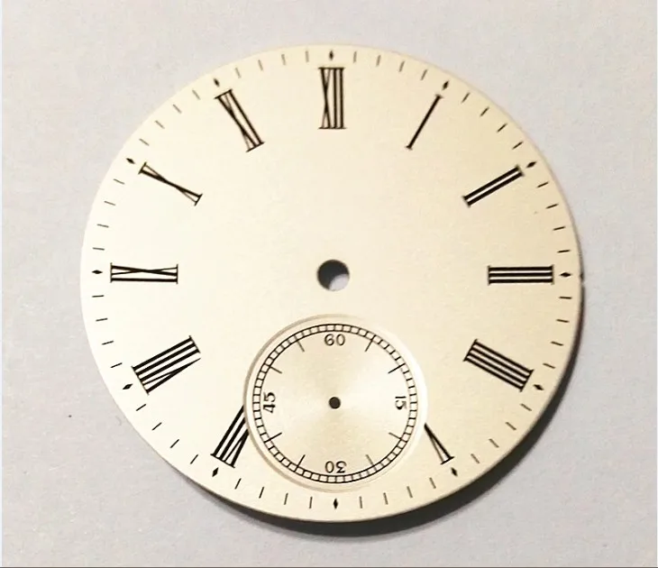 Mostrador do Relógio dos Homens do Movimento Milímetros Número Geervo Moda Estéril Mostrador Branco Fit Coma 6498 17-8 38.9