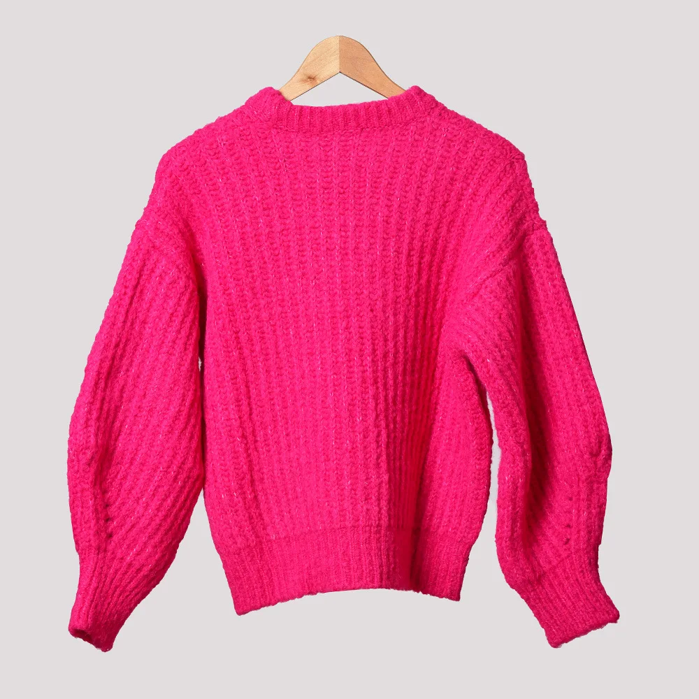 Женский свитер осень и зима круглый вырез Хеджирование в форме сердца полые нитки темперамент леди вязаный свитер