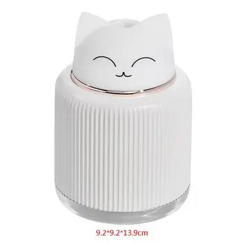 

300ml Cat Air Humidifier Aroma Essential Oil Diffuser USB Fogger Mist Maker with LED Night Light for Home Car