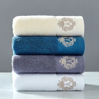 

Family Face Towel 4Colors for Household Soft 1Pcs Multi Purpose Embroidery Absorbent Washcloth Bathroom Supplies