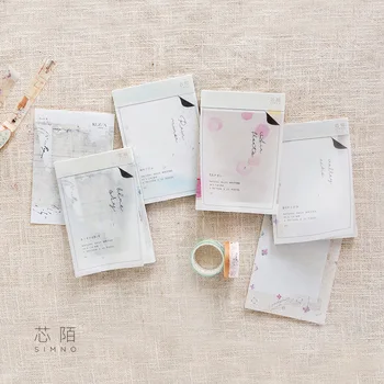 

50 Pcs/Pack Natural White Series Sticker for Kids DIY Diary Scrapbooking Stickers for Decoration Sticky Note Book