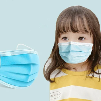 

3 layer Disposable Elastic Mouth Soft Breathable Blue Soft Breathable Hygiene Child Kids Face Mask Dropshipping