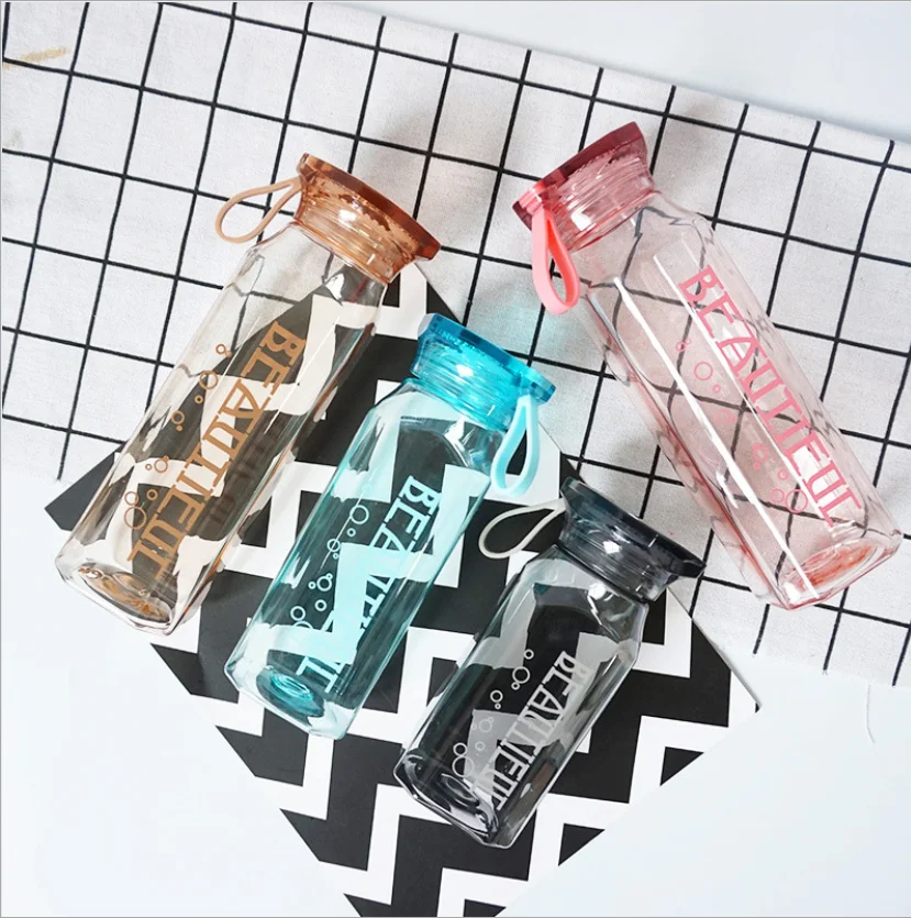 

2019 new creative cute letter space cup handy cup high temperature resistant portable water cup fashion gift cup square