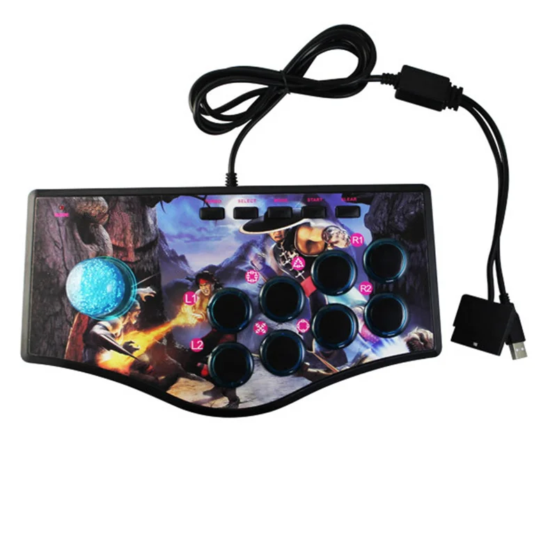 Джойстик аркадная игра USB рокер игровой контроллер для PS2/PS3/ПК для Xiaomi/samsung Android телефон игры - Цвет: MIX Color
