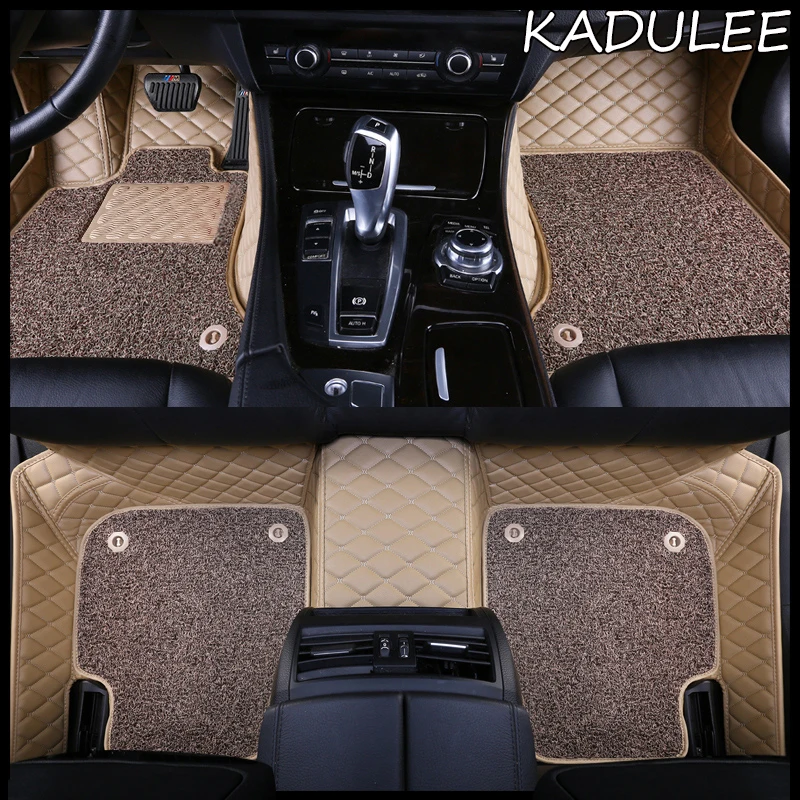 US $16.88 KADULEE Custom car floor mat for chery tiggo 3 5 qq for chery all models Auto accessories Double foot mats
