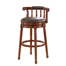 Nordic высокий стул бар твердой древесины бар барный стул дома спинки Скамья Табурет Коммерческая мойка высокого сиденье
