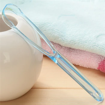 

3 Pcs Fashion Tongue Cleaner Bad Breath New Hot Away Hand Scraper Brush Silica Handle Oral Hygiene Dental Care Cleaning
