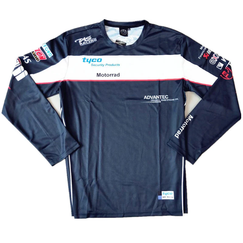 Новинка Tyco футболка для гоночной команды для BMW мужские короткие футболки TAS Motorrad Polo мотоциклетная Спортивная майка для мотокросса - Цвет: Polyester Jersey