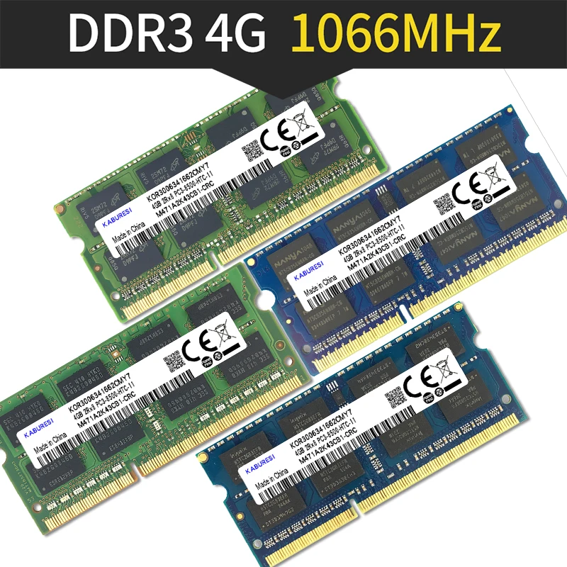 Kabures новая герметичная оперативная память для ноутбука DDR3 2 ГБ 4 1066 МГц 1333 1600 PC3