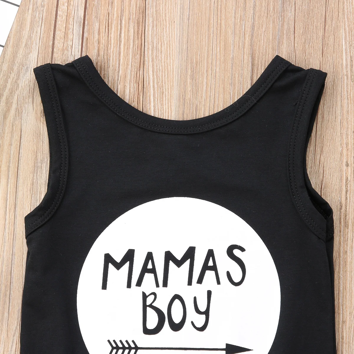 MAMAS BOY Meihuida/Летний высококачественный хлопковый цельный купальный костюм без рукавов для новорожденных мальчиков - Цвет: MAMAS BOY