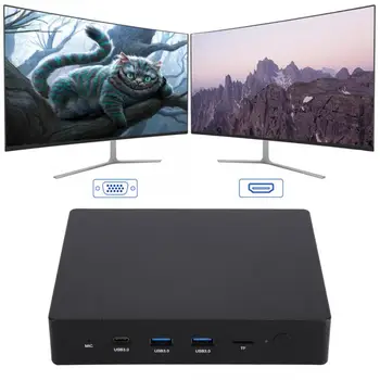 

Mini Pocket PC for Intel Celeron Apollp Lake J3455 4G RAM 64GB SSD HTPC Office HDMI WiFi 4K USB 3.0 Mini Desktop 110-240V