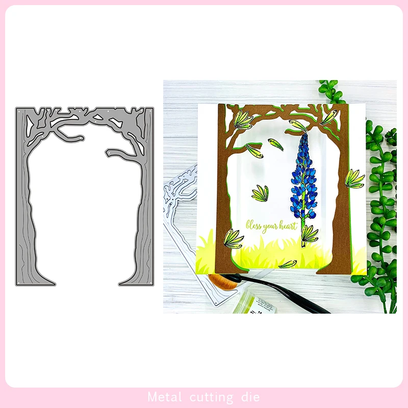 

Forest tree frame Metal Cutting Dies for DIY Scrapbooking Photo Album Decorative Embossing Paper Card Crafts Die Cut 2019