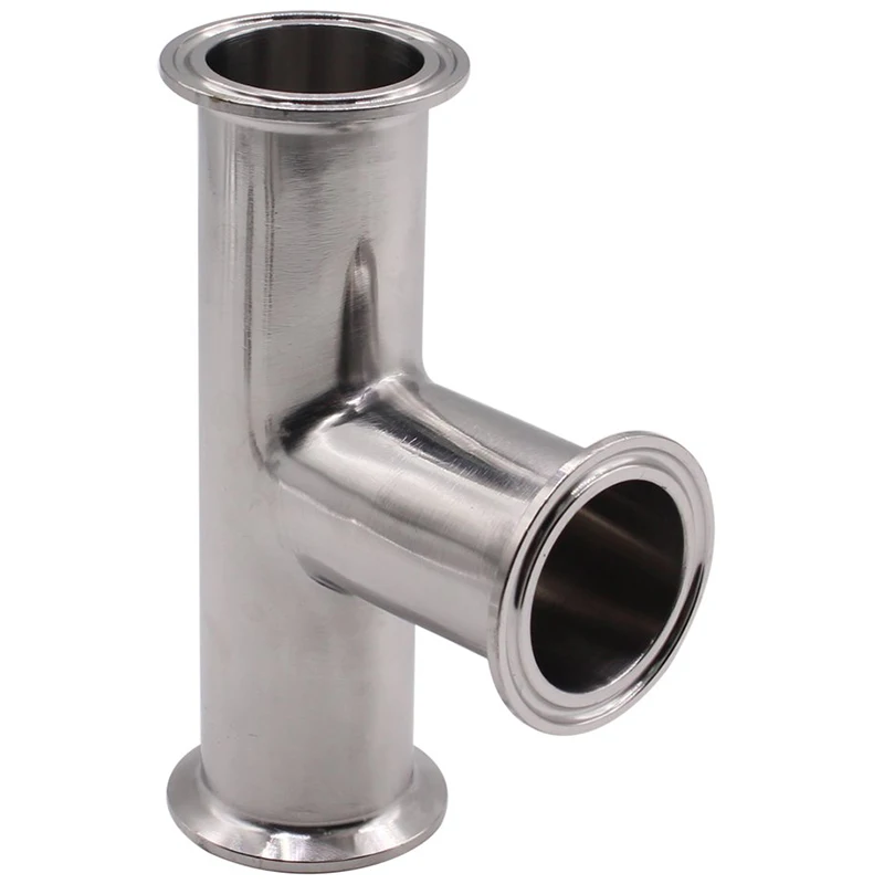 

1.5Inch 38Mm Sanitary Tri Clamp 3 Way Tee 304 Stainless Steel Sanitary Ferrule Tee Connector Pipe Fitting