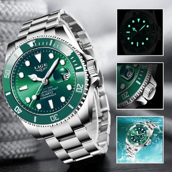 

2020 Top Brand LIGE Luxury Men Watch 30m Waterproof Date Clock Male Sports Watches Men Quartz Wrist Watch Relogio Masculino+Box