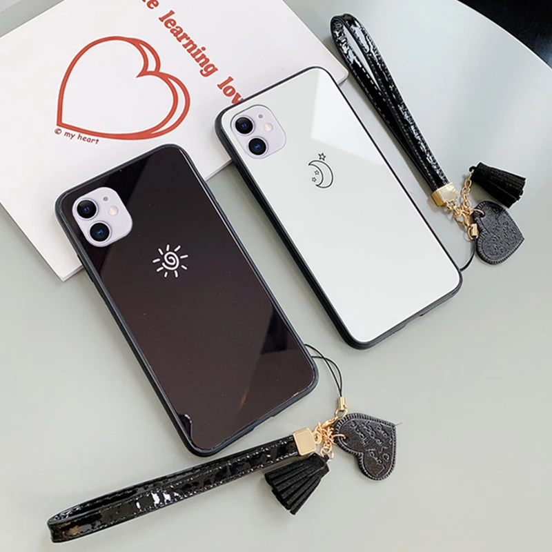 Phone Case For OPPO Realme 8 C21Y C20 C25 C12 C15 v11 v15 v13 Stars Moon Patter Hard Glass Cover For Realme 7 6 Pro C21 c11 7i