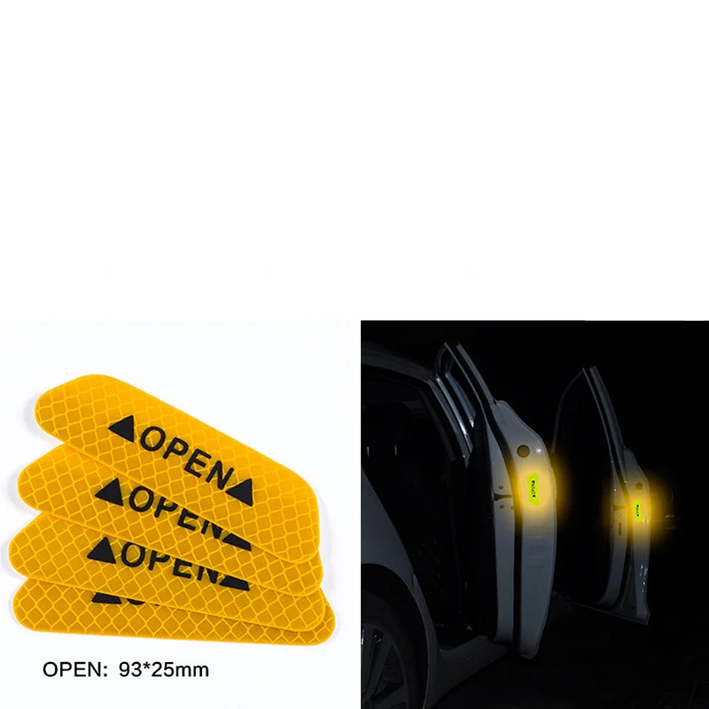 4 шт., автомобильные дверные безопасные предупреждающие светоотражающие наклейки для LADA Priora Sedan sport Kalina Granta Vesta