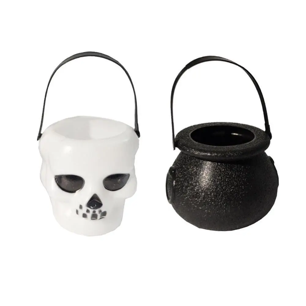 2PCS Scary Halloween Candy Kettle box Witch Cauldron Halloween Party Hanging Props St.Patrick's Day Halloween Decoration