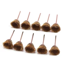 10 шт. набор полировальных щеток, медная проволочная чашка, DIY вращающиеся инструменты и оборудование для мастерской для очистки металла, удаления ржавчины