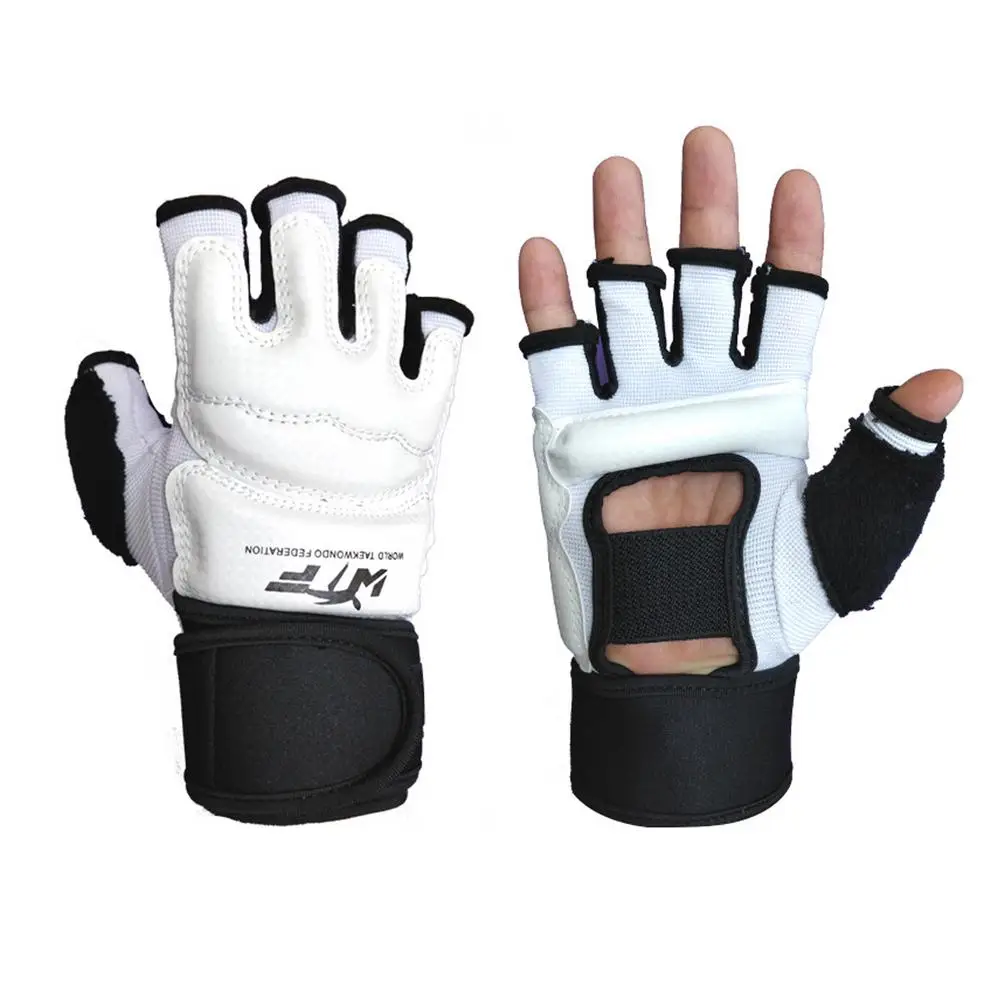 Leather Half Finger Boxing Gloves Kids Children Karate Mitts Karate Sandbag Taekwondo Protector Gloves MMA Muay Thai