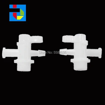 

Plastic cleaning valve for Eco solvent printer 10pcs type 1/type 2 white plastic clean valve for JHF Gongzheng printer