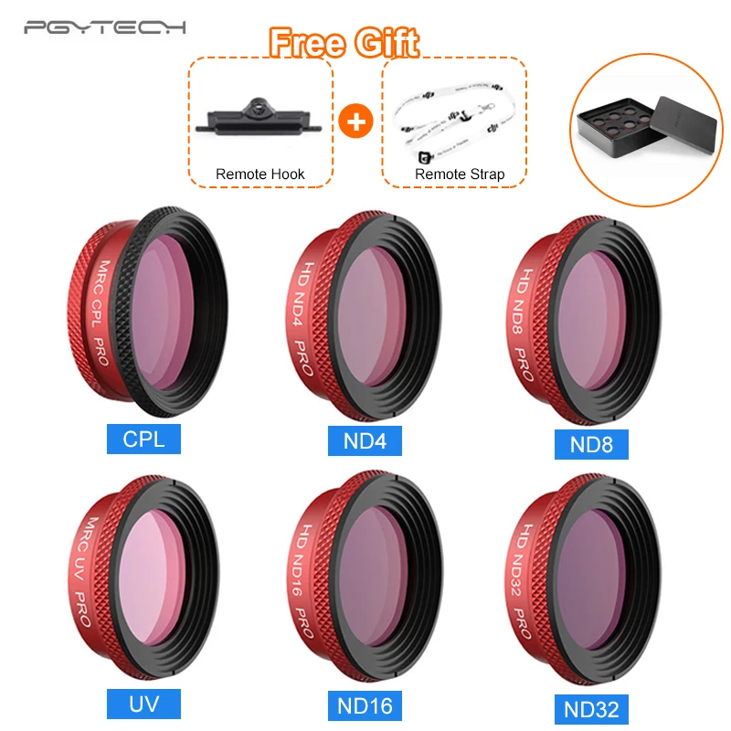 

PGYTECH DJI MAVIC AIR Professional Filter UV CPL ND4 ND8 ND16 ND32 NDPL Filter Set for DJI MAVIC Air Drone Accessories