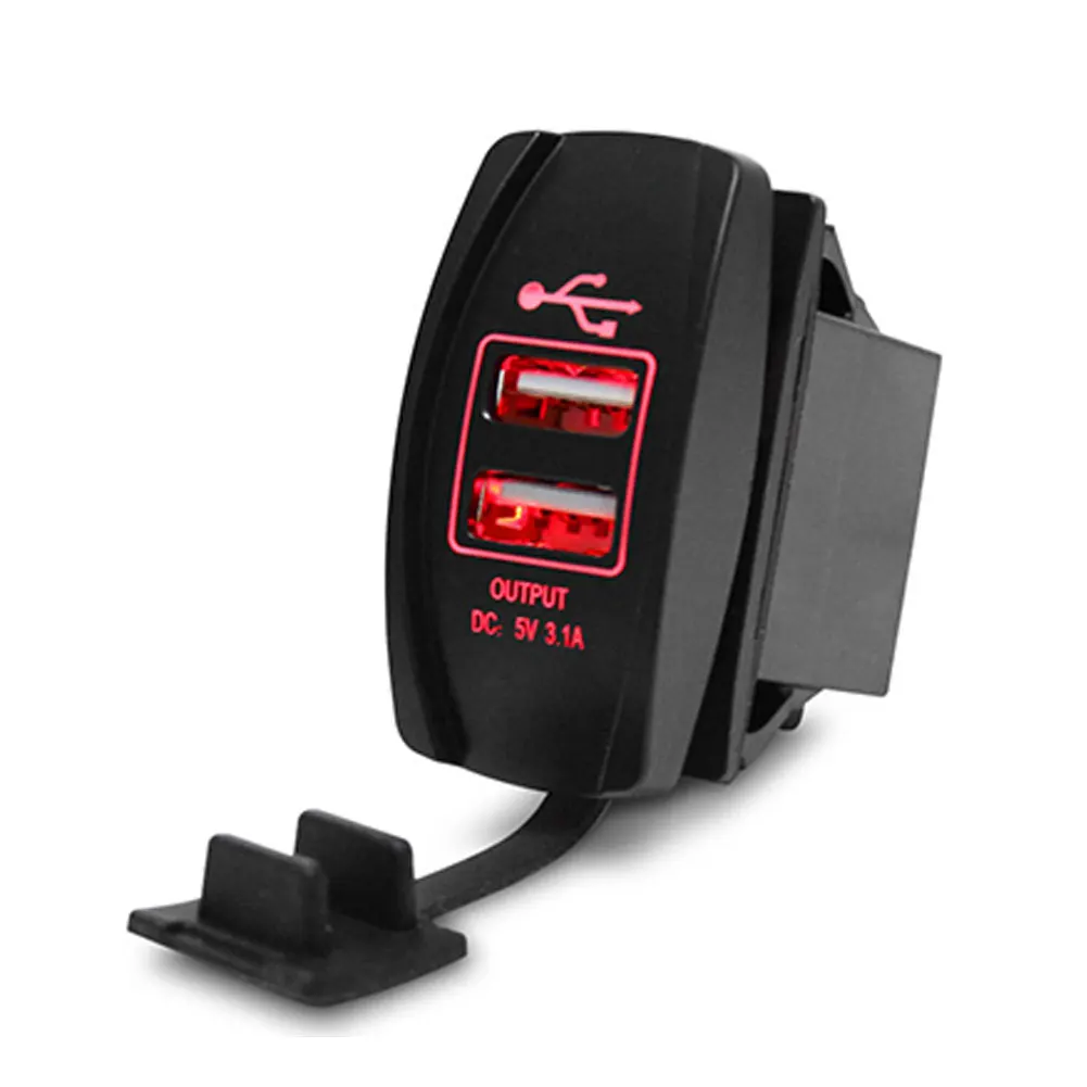 3.1A автомобильное зарядное устройство USB зарядное устройство планшет универсальный 2USB порт Разъем для DC12/24 V