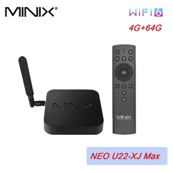 MINIX  U22-XJ MAX Android TV BOX Wifi 6 4GB DDR4 64GB eMMC Smart TV BOX Dolby Vision Atmos H.265 4K UHD Media Hub 2.4G/WiFi 6
