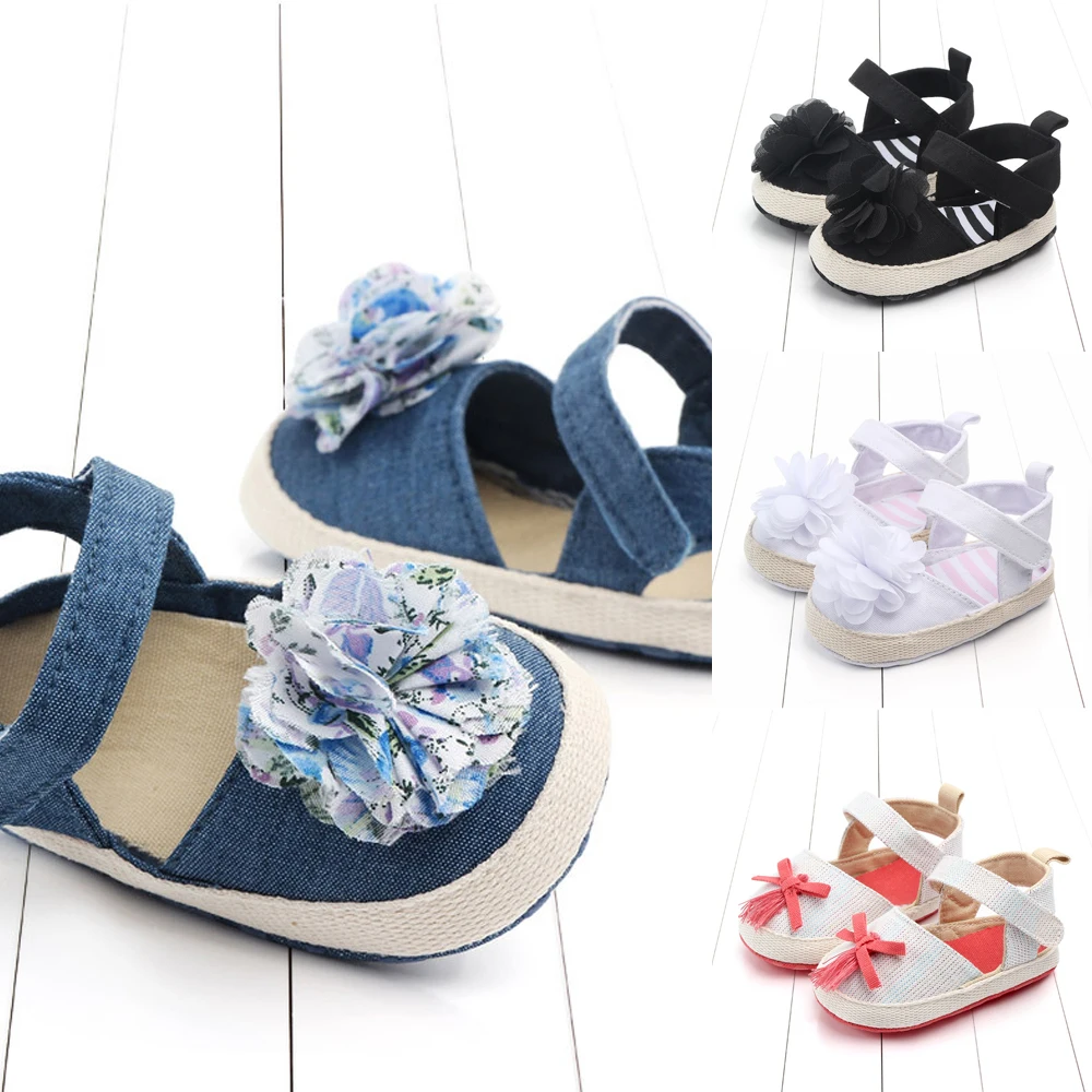 Лето Neugeborenes kind syauglingsbaby-myadchen-nette bluumen-Sandale-Sommerkrippe-Schuhe