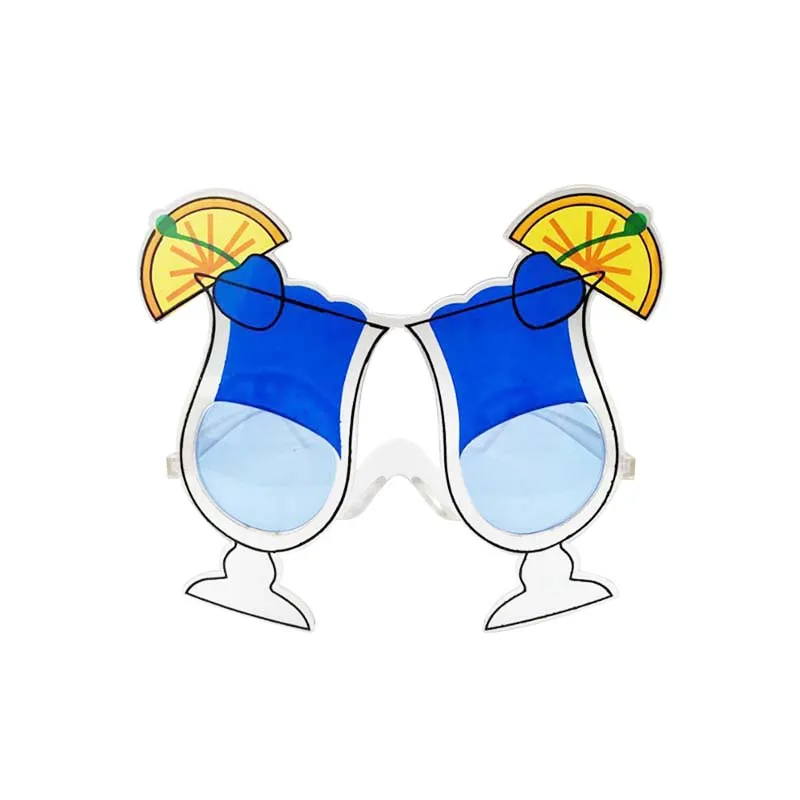 Drink Cup Гавайские новые розовые солнцезащитные очки с Фламинго тропические очки ананас курица вечерние очки карнавальные пляжные вечерние украшения - Цвет: Drink Cup
