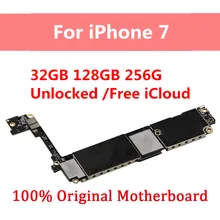Оригинальная разблокированная материнская плата для iPhone 7 без Touch ID, основная плата для iPhone 7 с полным чипом 32 Гб 128 ГБ 256 ГБ с IOS