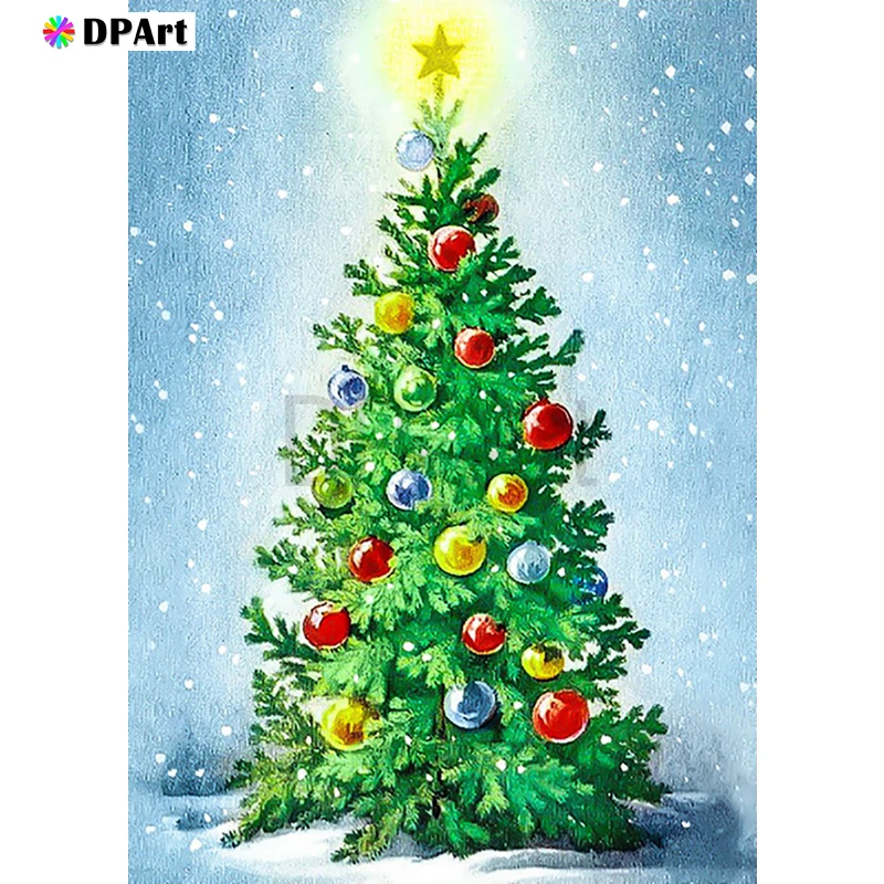 Wizardi-diamond-painting-pakket-Kerstboom-27-x-38-cm