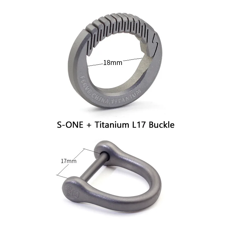 Matte S-one 17Ti Настоящий титановый Роскошный брелок для ключей мужской женский брелок ультра легкий EDC эластичное кольцо для ключей с пряжкой подарок для пары - Цвет: Matte S-one 17Ti