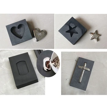 

Gold Silver Ingot Mold Cross Graphite Crucible Mold Melting Gold Silver Nonferrous Metal Casting Refining Scrap Jewelry
