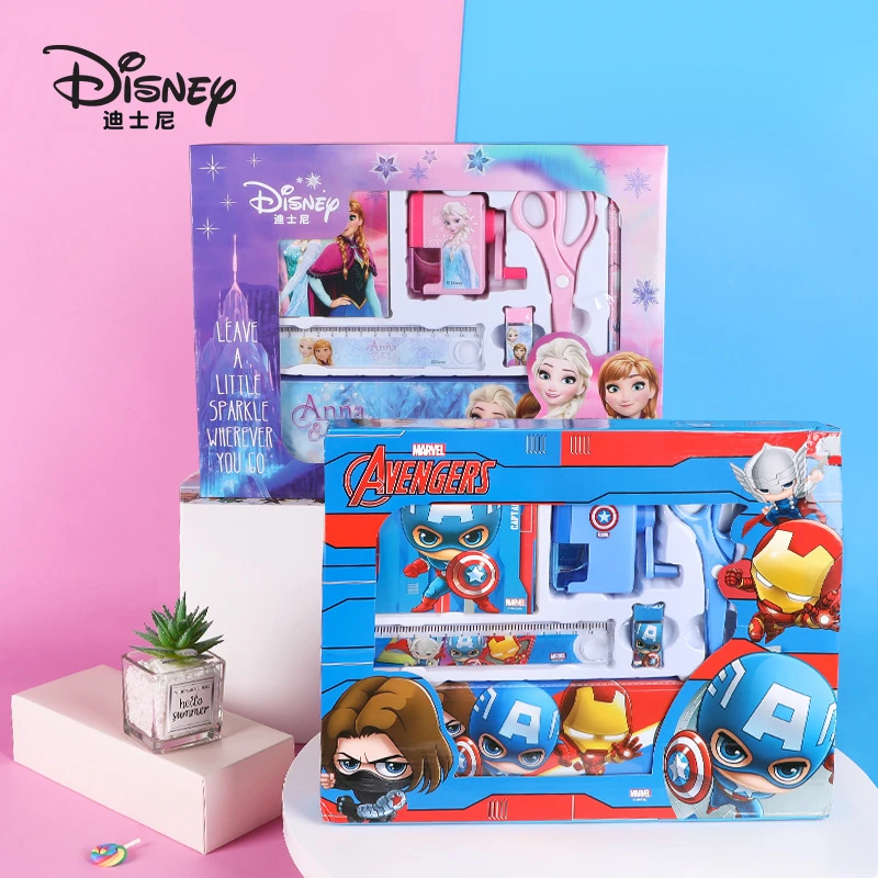 Disney Fanqualsa子供用文房具セット子供用誕生日プレゼント学校用品セット7ピースペンシルケース定規セット Aliexpress Education Office Supplies